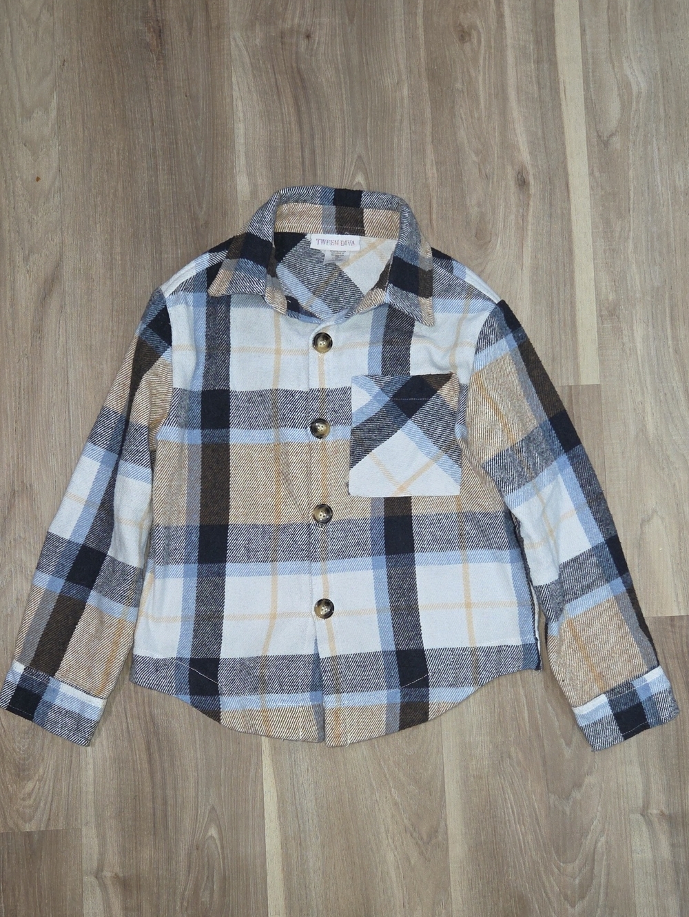 •Tween Diva• Little Girl Plaid Shacket